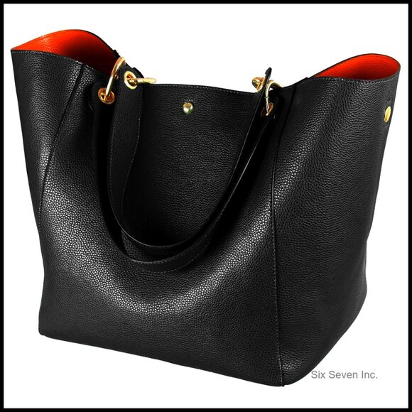 Large Work Tote Bag Waterproof Vegan Leather Crossbody Purse Travel Handbag